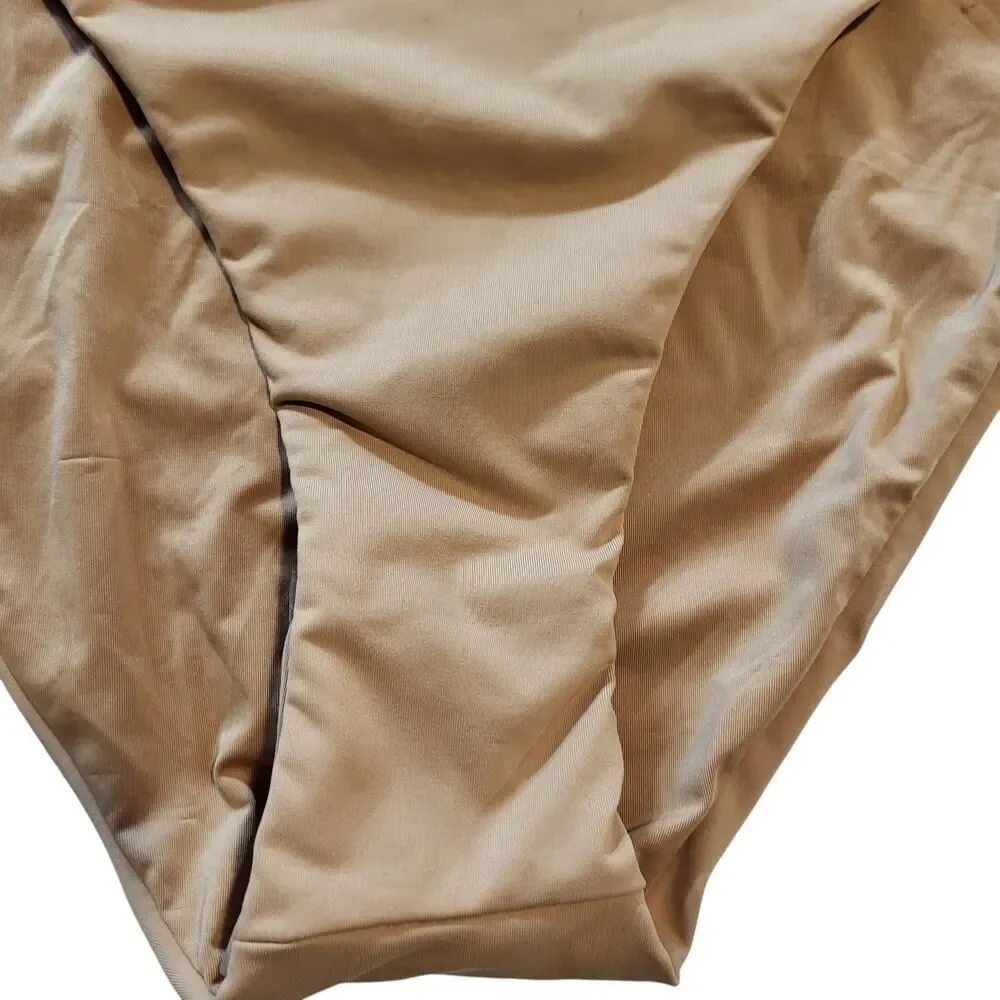 NEW SKIMS Plus Size 4X Ochre Swim Bikini Bottom Mid Rise High Cut Recycled Nylon